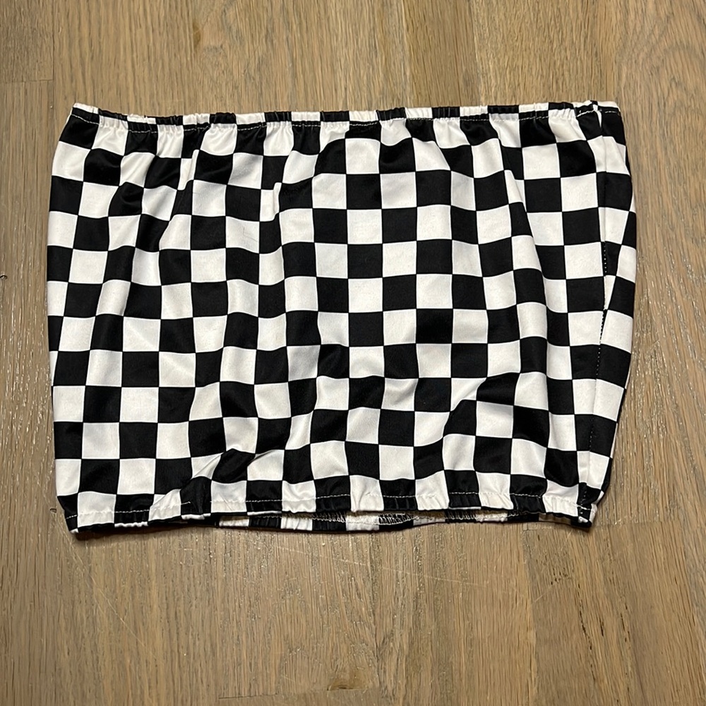 Checkered tube top